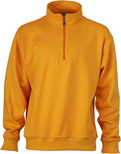 James & Nicholson Herren Sweatshirt Sweatshirt Workwear Half Zip Sweat gelb (Gold/Yellow) XX-Large von James & Nicholson