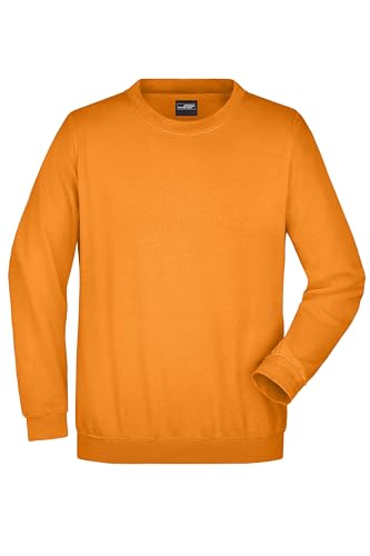 James & Nicholson Sweatshirt Rundhals - Klassischer Sweatpullover für Freizeit und Beruf | Farbe: orange | Grösse: XL von James & Nicholson