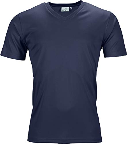 James & Nicholson Herren Men's Active-V T-Shirt, Blau (Navy), X-Large von James & Nicholson