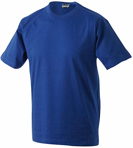 James & Nicholson Herren Round-T-Heavy T-Shirt, Blau (royal), Large von James & Nicholson