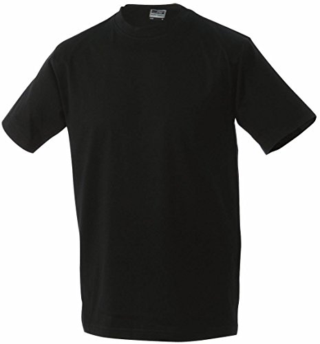 James & Nicholson Herren Round-T-Heavy T-Shirt, Schwarz (Black), X-Large von James & Nicholson