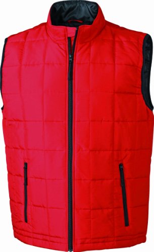 James & Nicholson Herren Top Steppweste Padded Light Weight rot (red/black) XXX-Large von James & Nicholson