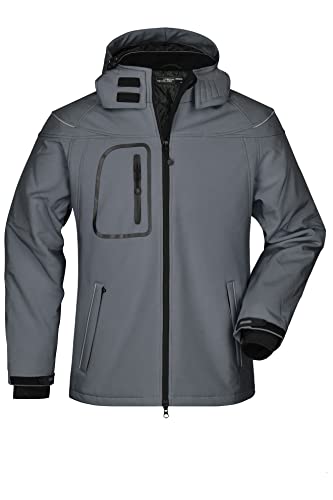 James & Nicholson Herren Winter Softshelljacke - Hochfunktionelle Jacke mit TPU Membran | Farbe: carbon | Grösse: L von James & Nicholson