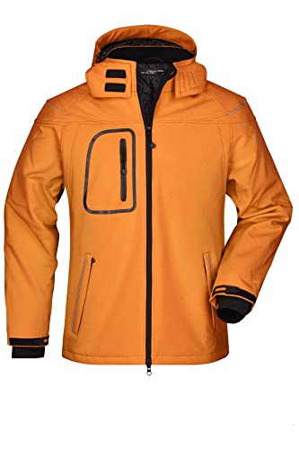 James & Nicholson Herren Winter Softshelljacke - Hochfunktionelle Jacke mit TPU Membran | Farbe: orange | Grösse: L von James & Nicholson