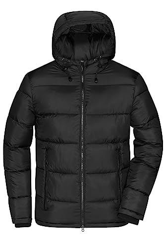 James & Nicholson Herren Winter Steppjacke Sorona® - Gesteppte Winterjacke DuPont™ Sorona® Wattierung für Freizeit und Business | Farbe: black/red | Grösse: L von James & Nicholson