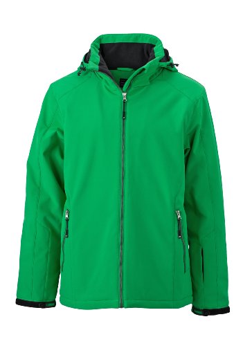 James & Nicholson Herren Wintersport Jacke - Elastische Softshelljacke für alle Wintersportaktivitäten | Farbe: green | Grösse: M von James & Nicholson