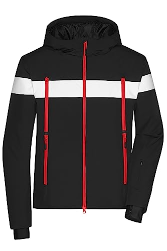 James & Nicholson Herren Wintersport Jacke - Sportliche, wasserdichte Winterjacke mit DuPont™ Sorona® Wattierung | Farbe: black/white | Grösse: XL von James & Nicholson