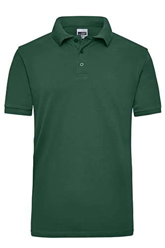 James & Nicholson Herren Work Poloshirt - Robustes Arbeitspolo aus einlaufvorbehandeltem Piqué | Farbe: Dark-Green | Grösse: 3XL von James & Nicholson