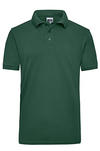 James & Nicholson Herren Work Poloshirt - Robustes Arbeitspolo aus einlaufvorbehandeltem Piqué | Farbe: dark-green | Grösse: 4XL von James & Nicholson