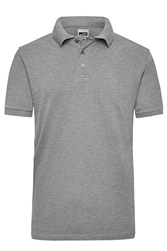 James & Nicholson Herren Work Poloshirt - Robustes Arbeitspolo aus einlaufvorbehandeltem Piqué | Farbe: grey-heather | Grösse: XXL von James & Nicholson