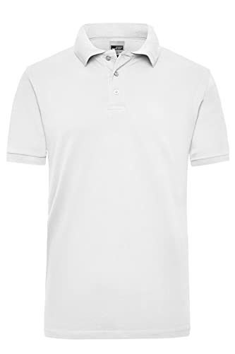 James & Nicholson Herren Work Poloshirt - Robustes Arbeitspolo aus einlaufvorbehandeltem Piqué | Farbe: White | Grösse: 4XL von James & Nicholson