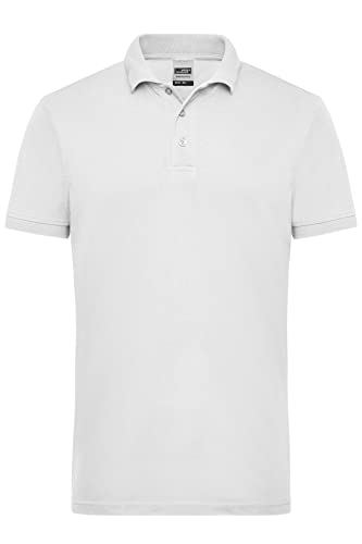 James & Nicholson Herren Workwear Polo - Robustes Poloshirt für Hobby und Beruf | Farbe: White | Grösse: L von James & Nicholson