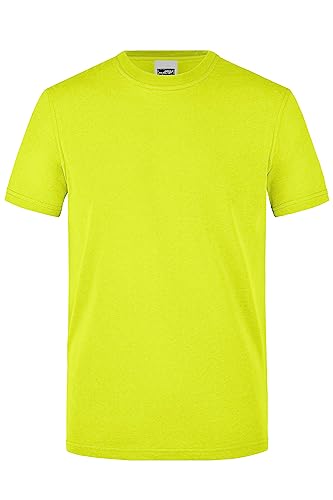 James & Nicholson Herren Workwear T-Shirt Signal - Strapazierfähiges Rundhals T-Shirt in Neon-Farben | Farbe: neon-Yellow | Grösse: M von James & Nicholson