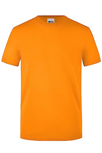 James & Nicholson Herren Workwear T-Shirt Signal - Strapazierfähiges Rundhals T-Shirt in Neon-Farben | Farbe: neon-orange | Grösse: 3XL von James & Nicholson