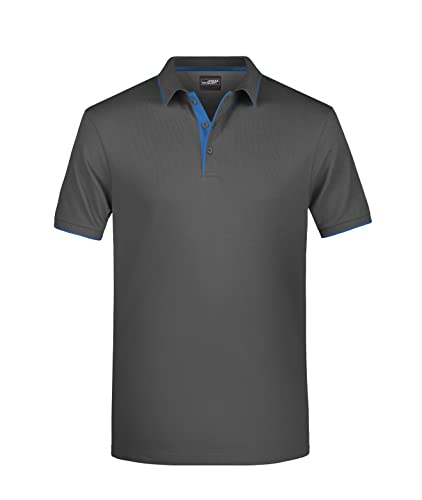 James & Nicholson Herrenpolo Multi Stripe - Klassisches Polo mit Kontraststreifen | Farbe: graphite/aqua | Grösse: XXL James & Nicholson Herrenpolo Multi Stripe - Klassisches Polo mit Kontraststreifen | Farbe: graphite/aqua | Grösse: XXL von James & Nicholson