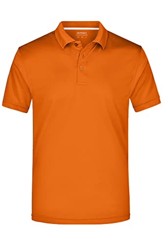 James & Nicholson Herrenpolo Upgrade®-Silver - Polohemd mit antimikrobieller Frischeausrüstung | Farbe: orange | Grösse: L von James & Nicholson
