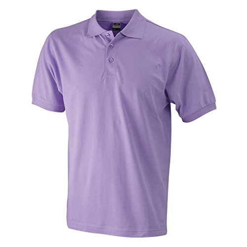 James & Nicholson Hochwertiges Polohemd mit Armbündchen (L, lilac) von James & Nicholson