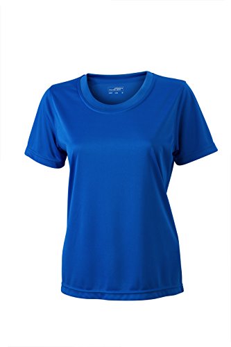 James & Nicholson JN357 Damen T-Shirt, kurzärmelig, atmungsaktiv, Technik, schnelltrocknend, Polyester Gr. X-Large, königsblau von James & Nicholson