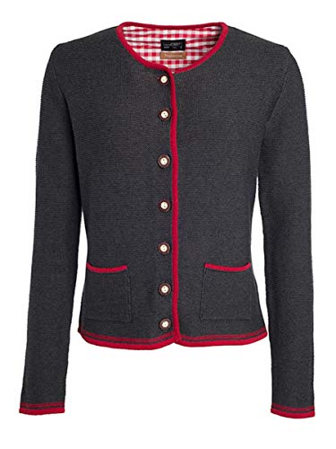 James & Nicholson Damen Trachten Strickjacke Janker Gr. XS S M L XL(JN639,Anthrazit,S) von James & Nicholson