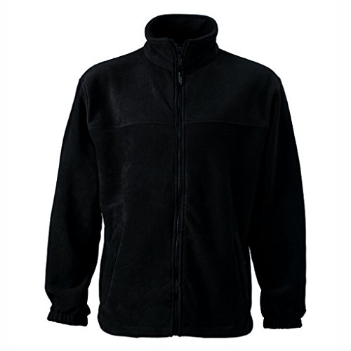 James & Nicholson Jacke oder Sweatshirt in schwerer Fleece-Qualität (4XL, black) von James & Nicholson