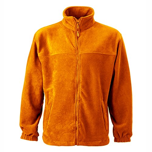 James & Nicholson Jacke oder Sweatshirt in schwerer Fleece-Qualität (L, orange) von James & Nicholson