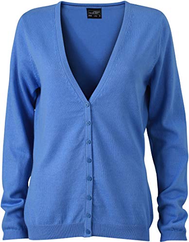 James & Nicholson James & Nicholson JN660 Damen Strickjacke mit V-Ausschnitt – Blau – UK 12 von James & Nicholson