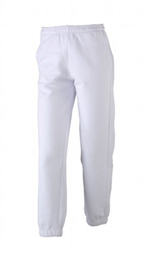 James & Nicholson Jungen Sporthose Laufhose Jogging weiß (white) Small von James & Nicholson