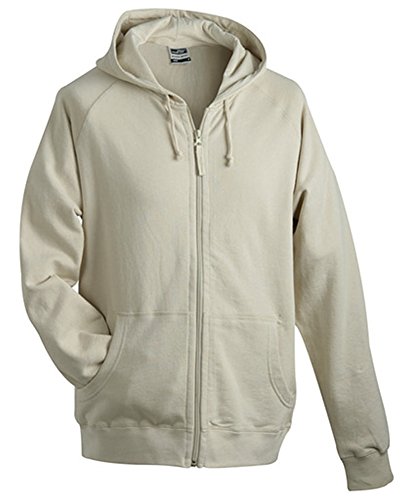 James & Nicholson Kapuzenjacke French Terry - Sweatjacke aus hochwertigem French Terry für Damen und Herren | Farbe: stone | Grösse: XXL von James & Nicholson