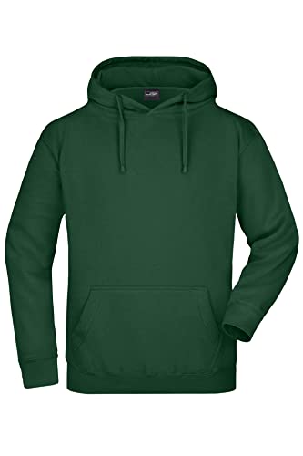 James & Nicholson Kapuzensweatshirt - Hochwertiger Freizeit-Sweat mit Kapuze und Kängurutasche | Farbe: Dark-Green | Grösse: XXL von James & Nicholson