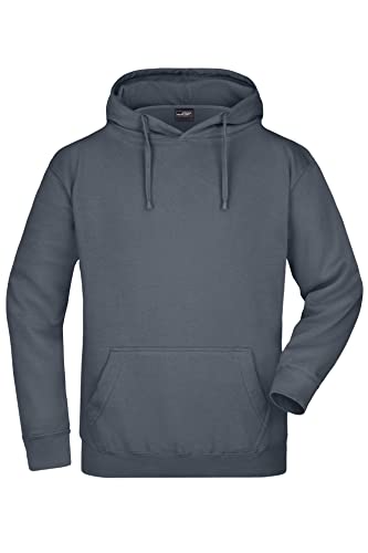 James & Nicholson Kapuzensweatshirt - Hochwertiger Freizeit-Sweat mit Kapuze und Kängurutasche | Farbe: graphite | Grösse: XL von James & Nicholson