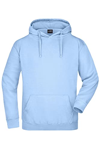James & Nicholson Kapuzensweatshirt - Hochwertiger Freizeit-Sweat mit Kapuze und Kängurutasche | Farbe: light-blue | Grösse: XL von James & Nicholson