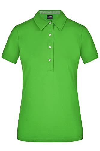 James & Nicholson Klassisches Damen Polohemd - Polohemd mit konfektioniertem Kragen | Farbe: Lime-Green/Lime-Green-White | Grösse: XXL von James & Nicholson