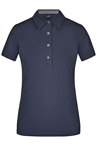 James & Nicholson Klassisches Damen Polohemd - Polohemd mit konfektioniertem Kragen | Farbe: Navy/Navy-White | Grösse: M von James & Nicholson