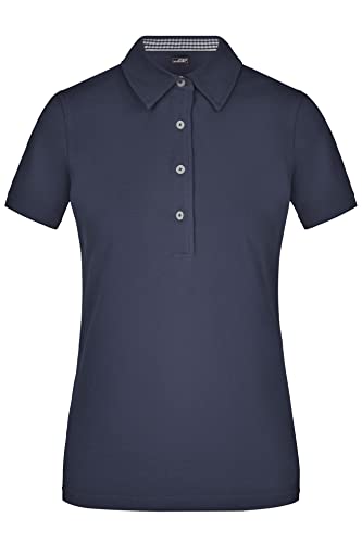 James & Nicholson Klassisches Damen Polohemd - Polohemd mit konfektioniertem Kragen | Farbe: Navy/Navy-White | Grösse: XL von James & Nicholson