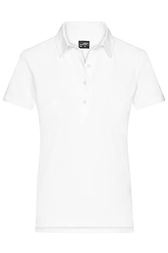 James & Nicholson Klassisches Damen Polohemd - Polohemd mit konfektioniertem Kragen | Farbe: White | Grösse: XXL von James & Nicholson