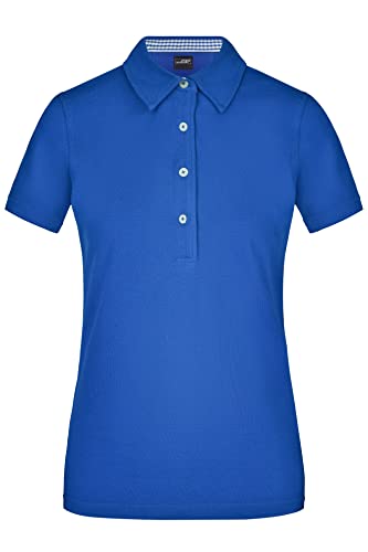 James & Nicholson Klassisches Damen Polohemd - Polohemd mit konfektioniertem Kragen | Farbe: royal/royal-White | Grösse: XL von James & Nicholson