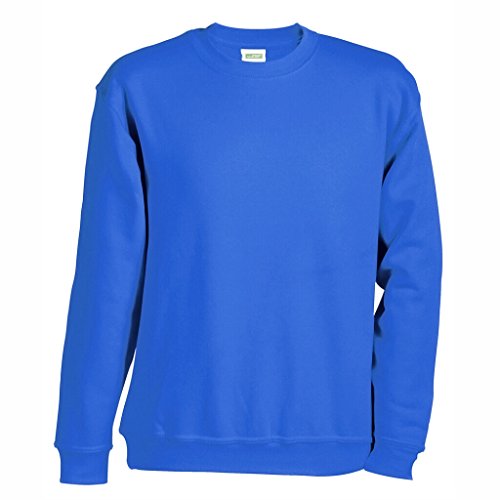 James & Nicholson Klassisches Komfort Rundhals-Sweatshirt (4XL, royal) von James & Nicholson