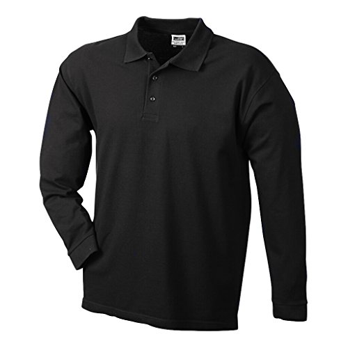 James & Nicholson Klassisches Langarm Polo (XXL, black) von James & Nicholson