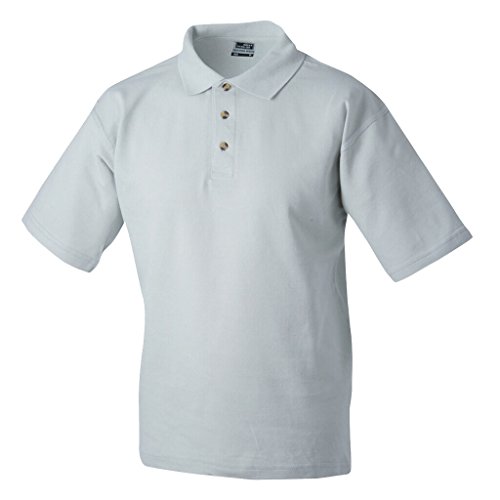 James & Nicholson Klassisches Polohemd für Freizeit und Sport (5XL, ash) von James & Nicholson