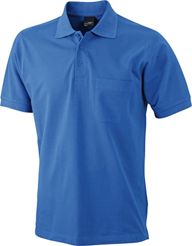 James & Nicholson Klassisches Poloshirt mit Brusttasche (3XL, royal) von James & Nicholson