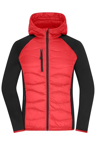 James & Nicholson Ladies' Hybrid Jacket - Sportliche Jacke mit Kapuze im attraktiven Materialmix | Farbe: red/black | Grösse: XXL James & Nicholson Ladies' Hybrid Jacket - Sportliche Jacke mit Kapuze im attraktiven Materialmix | Farbe: red/black | Grösse: XXL von James & Nicholson