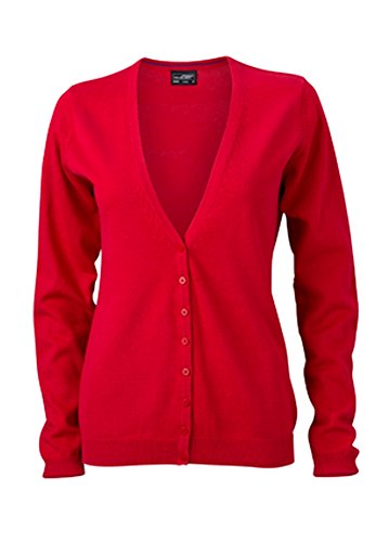 James & Nicholson Ladies' V-Neck Cardigan im Digatex-Package S,Red von James & Nicholson