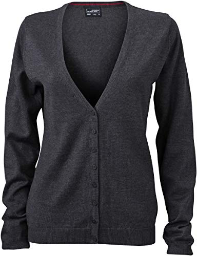 James & Nicholson Ladies' V-Neck Cardigan im Digatex-Package XXL,Anthracite Melange von James & Nicholson