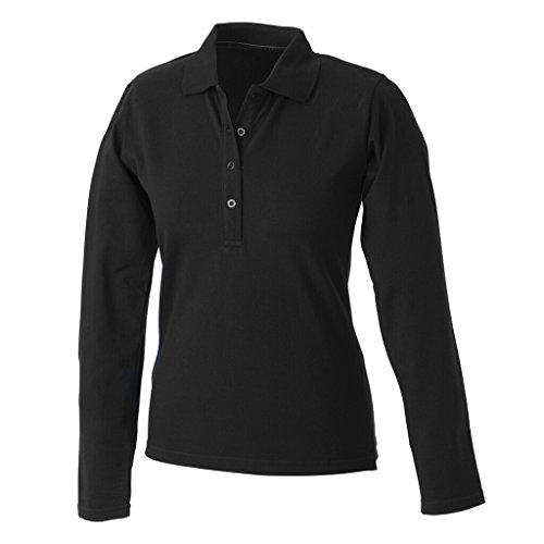 James & Nicholson Langärmeliges Poloshirt mit hohem (XL, black) von James & Nicholson