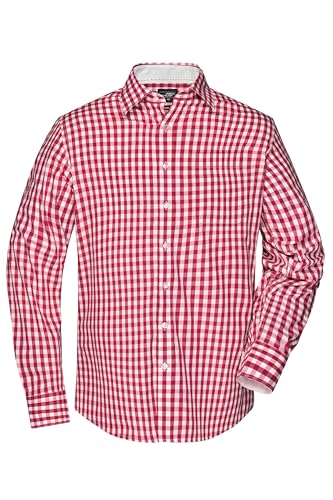 James & Nicholson Langarm Karohemd Easy Care - Herrenhemd in großkarierter Musterung | Farbe: red/white | Grösse: XL James & Nicholson Langarm Karohemd Easy Care - Herrenhemd in großkarierter Musterung | Farbe: red/white | Grösse: XL von James & Nicholson