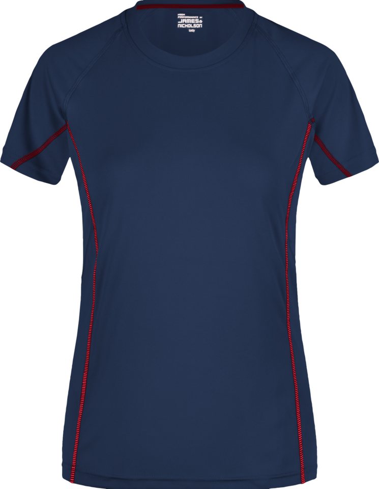 James & Nicholson Laufshirt Damen Sportshirt mit modischen, reflektierenden Details JN422 (Doppelpack, 2 Stück) Feuchtigkeitsregulierend, atmungsaktiv und schnell trocknend von James & Nicholson