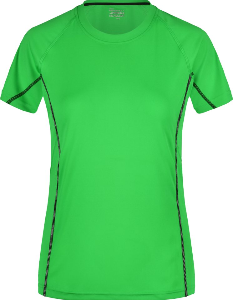 James & Nicholson Laufshirt Damen Sportshirt mit modischen, reflektierenden Details JN422 (Doppelpack, 2 Stück) Feuchtigkeitsregulierend, atmungsaktiv und schnell trocknend von James & Nicholson