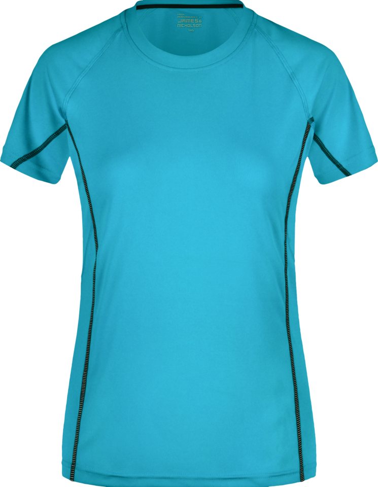 James & Nicholson Laufshirt Damen Sportshirt mit modischen, reflektierenden Details JN422 (Doppelpack, 2 Stück) Feuchtigkeitsregulierend, atmungsaktiv und schnell trocknend von James & Nicholson