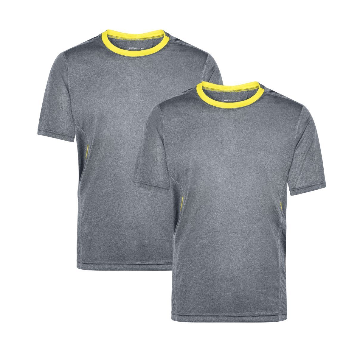 James & Nicholson Laufshirt Doppelpack Herren Kurzarm Laufshirt Running T-Shirt JN472 (Doppelpack, 2er-Pack) Atmungsaktiv und Feuchtigkeitsregulierend von James & Nicholson