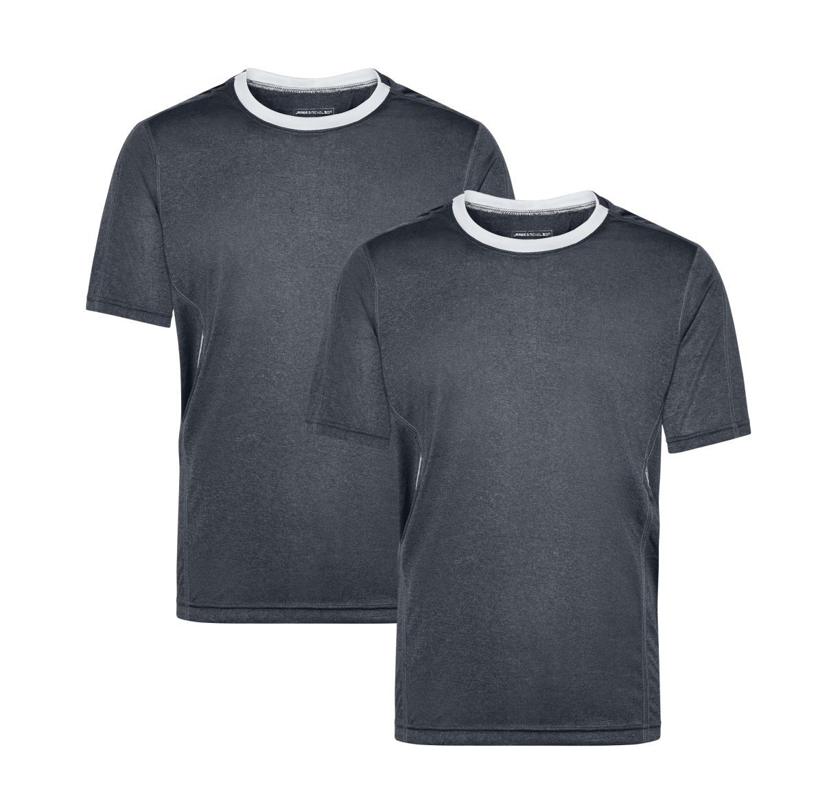 James & Nicholson Laufshirt Doppelpack Herren Kurzarm Laufshirt Running T-Shirt JN472 (Doppelpack, 2er-Pack) Atmungsaktiv und Feuchtigkeitsregulierend von James & Nicholson